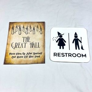 COPY - ***Ultimate Harry Potter party two laminated signs for the kitchen …